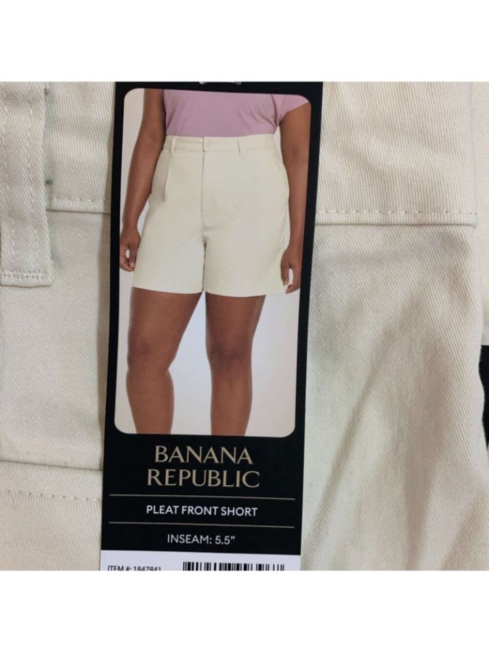 NWT Banana Republic Women's 14 Beige Tan Pleat Front Chino Shorts 5.5" Inseam - Picture 10 of 11